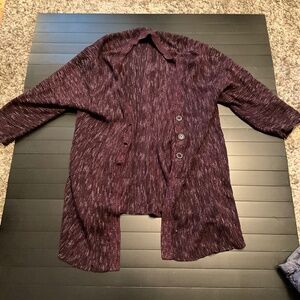 STYLE & CO . MARLED RIBBED CARDIGAN SWEATER